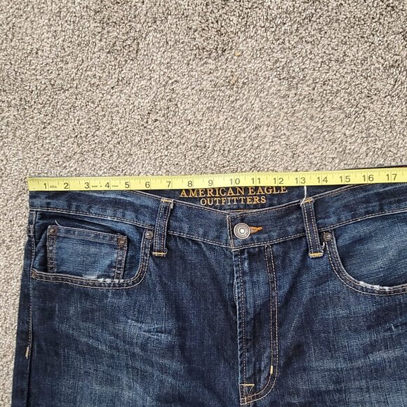 Men's American Eagle Loose Blue Jeans 38 X 32  Inseam Measures 30"  Pre-Owned - Picture 6 of 12